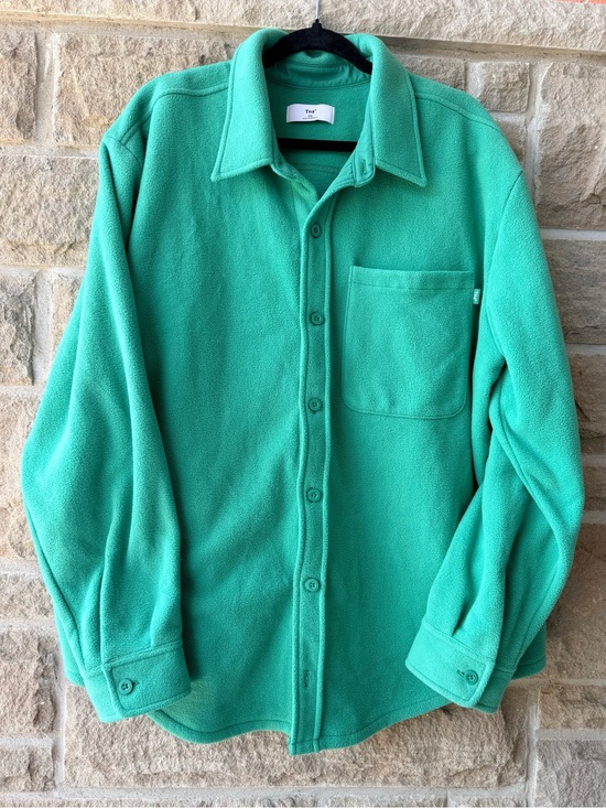 TNA Tops - TNA Aritzia Green Fleece Button-Up Shacket Jacket 2XL